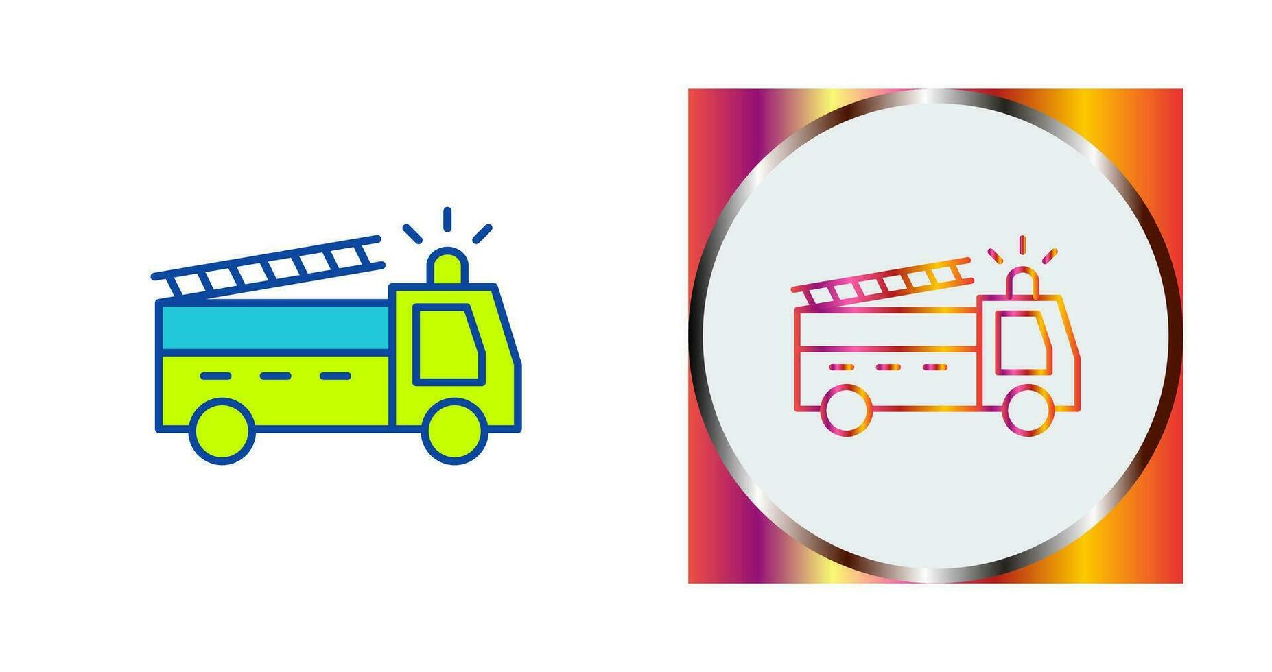 Unique Fire Truck Vector Icon