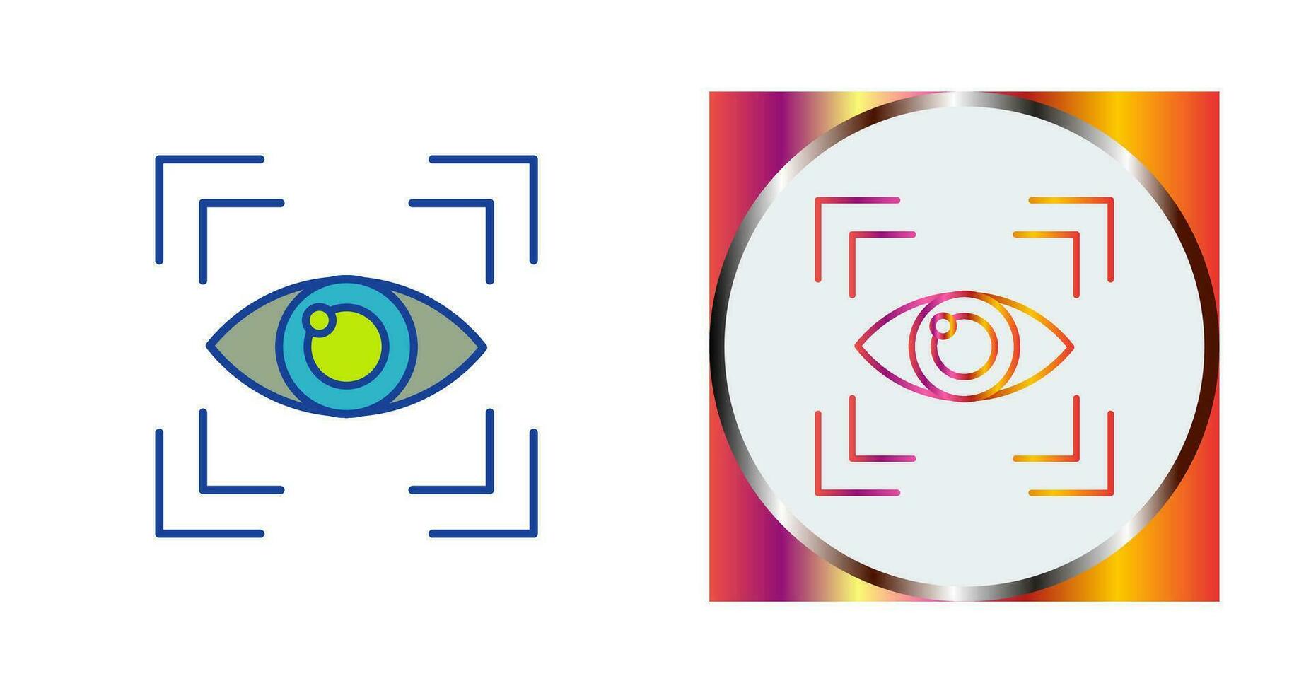 icono de vector de exploración ocular