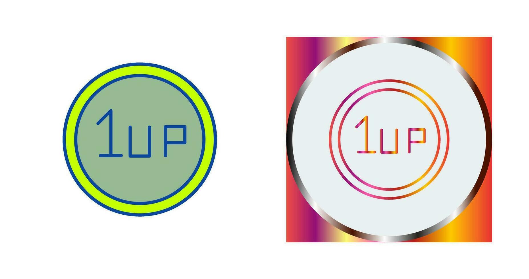 Unique 1UP Vector Icon