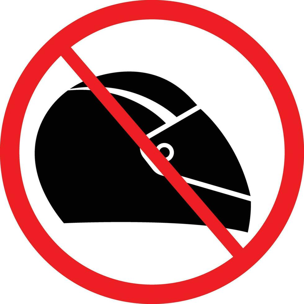 No motocicleta casco icono símbolo. vector