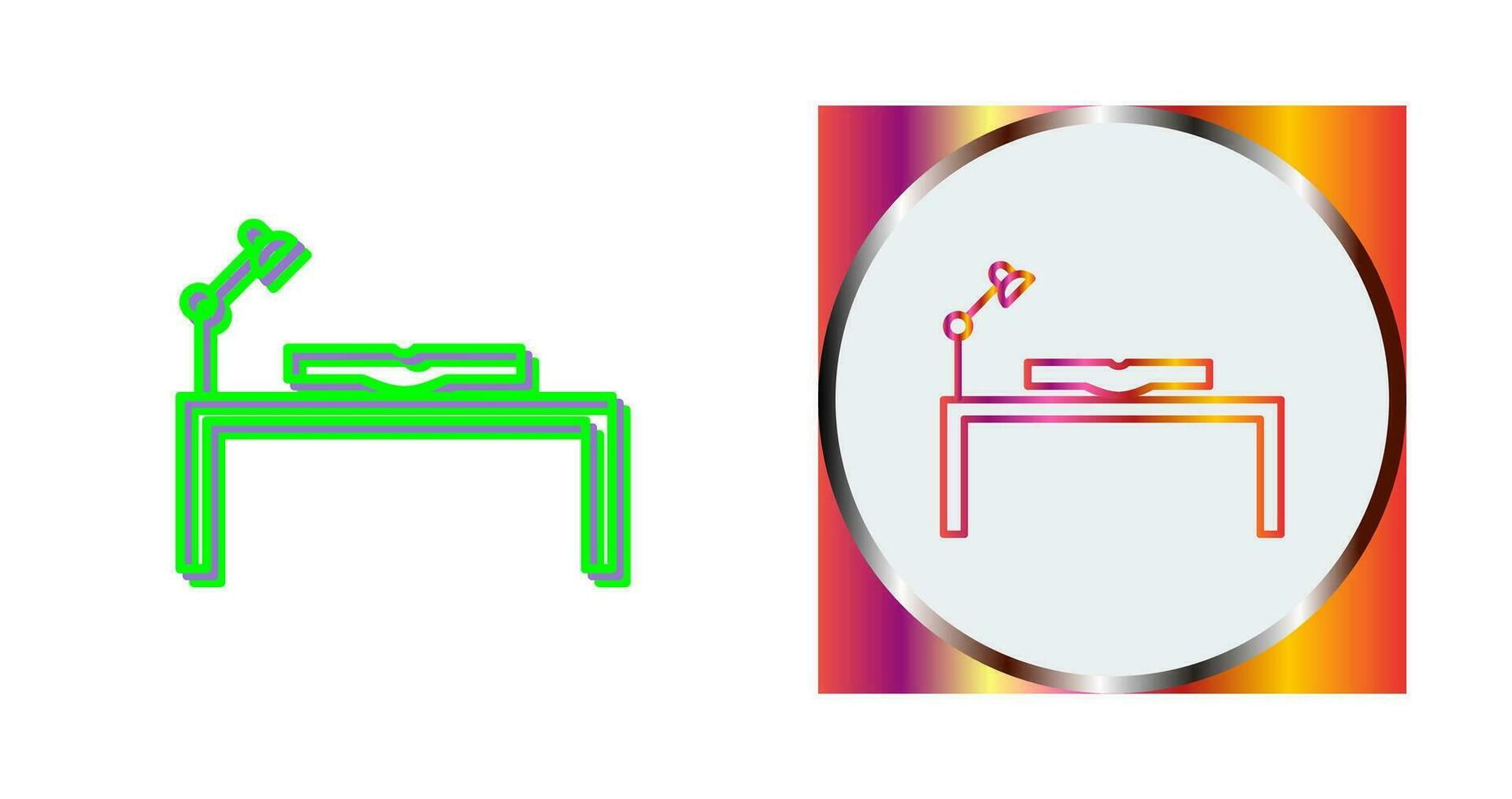 Unique Study Desk Vector Icon
