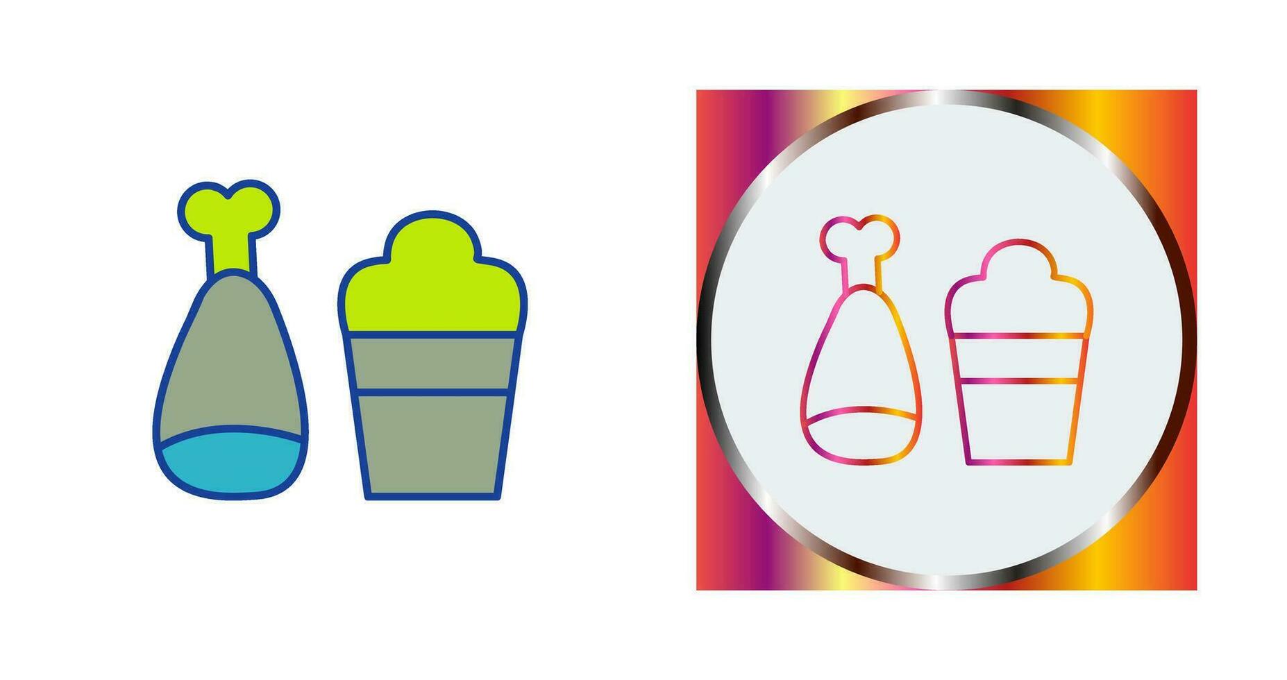 Food and Beer Vector Icon
