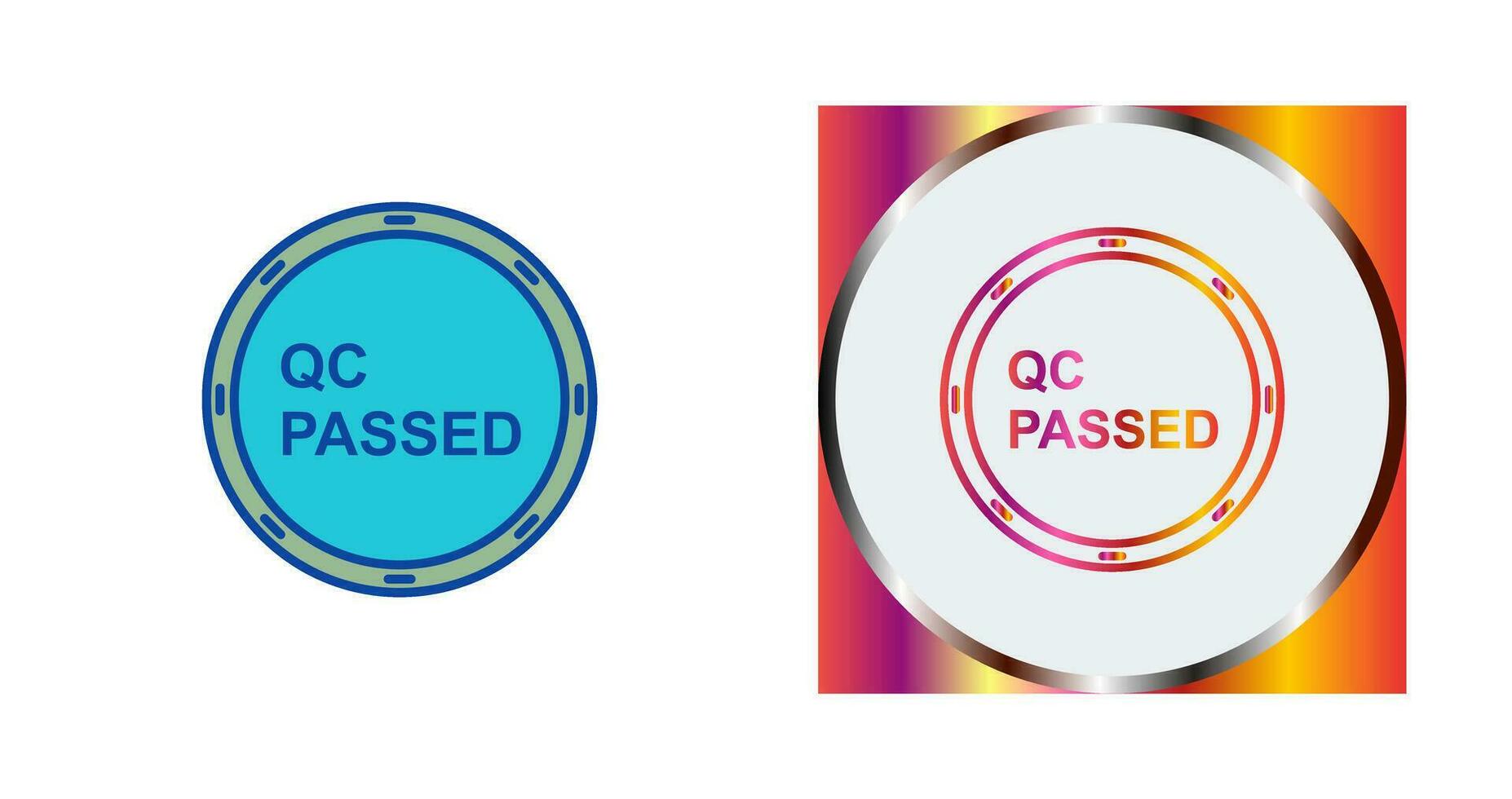 Unique QC Passed Vector Icon