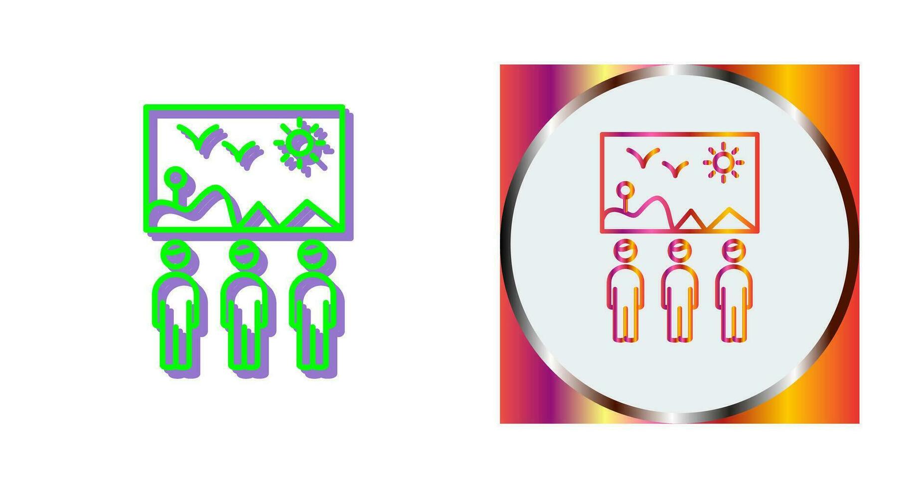 Viewing Painting Vector Icon