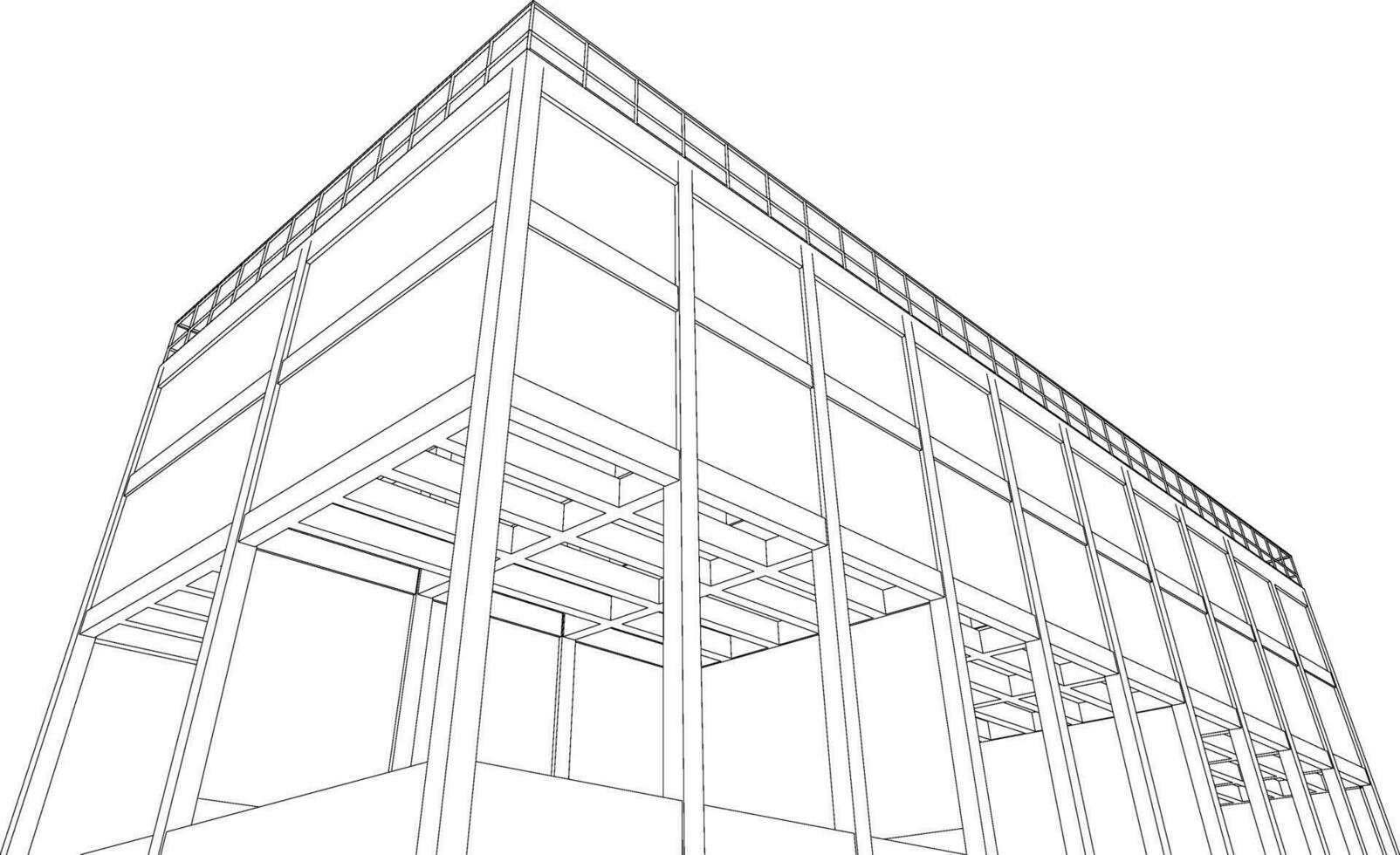 3d ilustración de industrial edificio vector