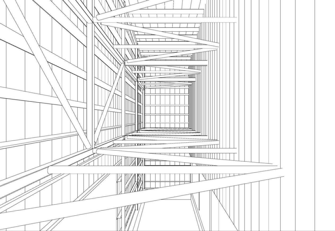 3d ilustración de edificio estructura vector