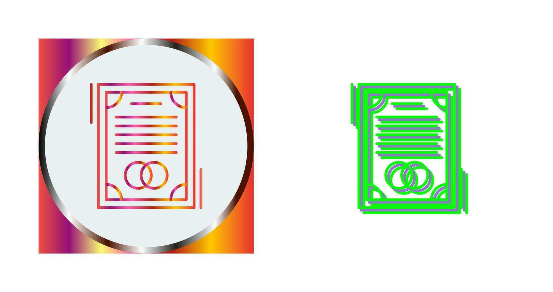 Wedding Contract Vector Icon