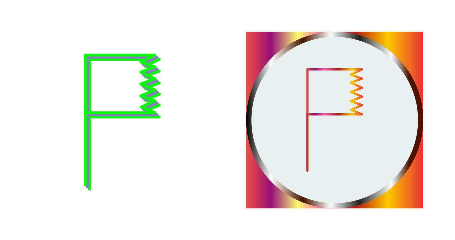 Unique Flag Vector Icon
