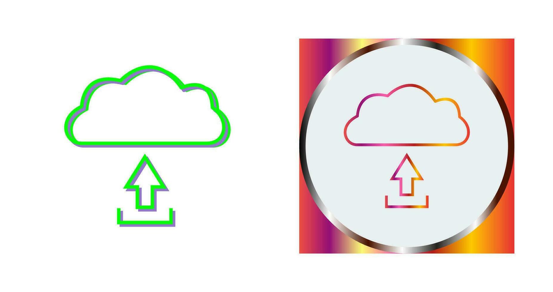 icono de vector de carga única en la nube