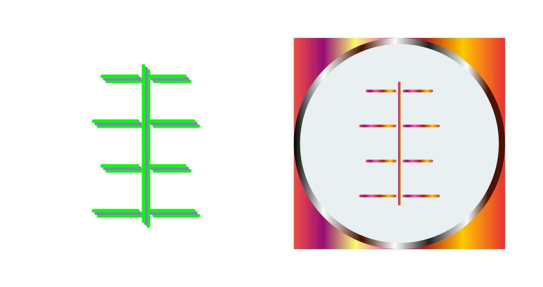 icono de vector de alineación de centro único