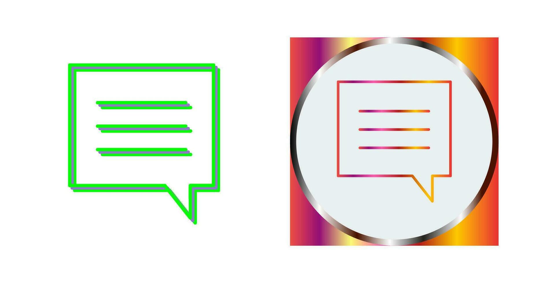 Unique Single Chat Bubble Vector Icon