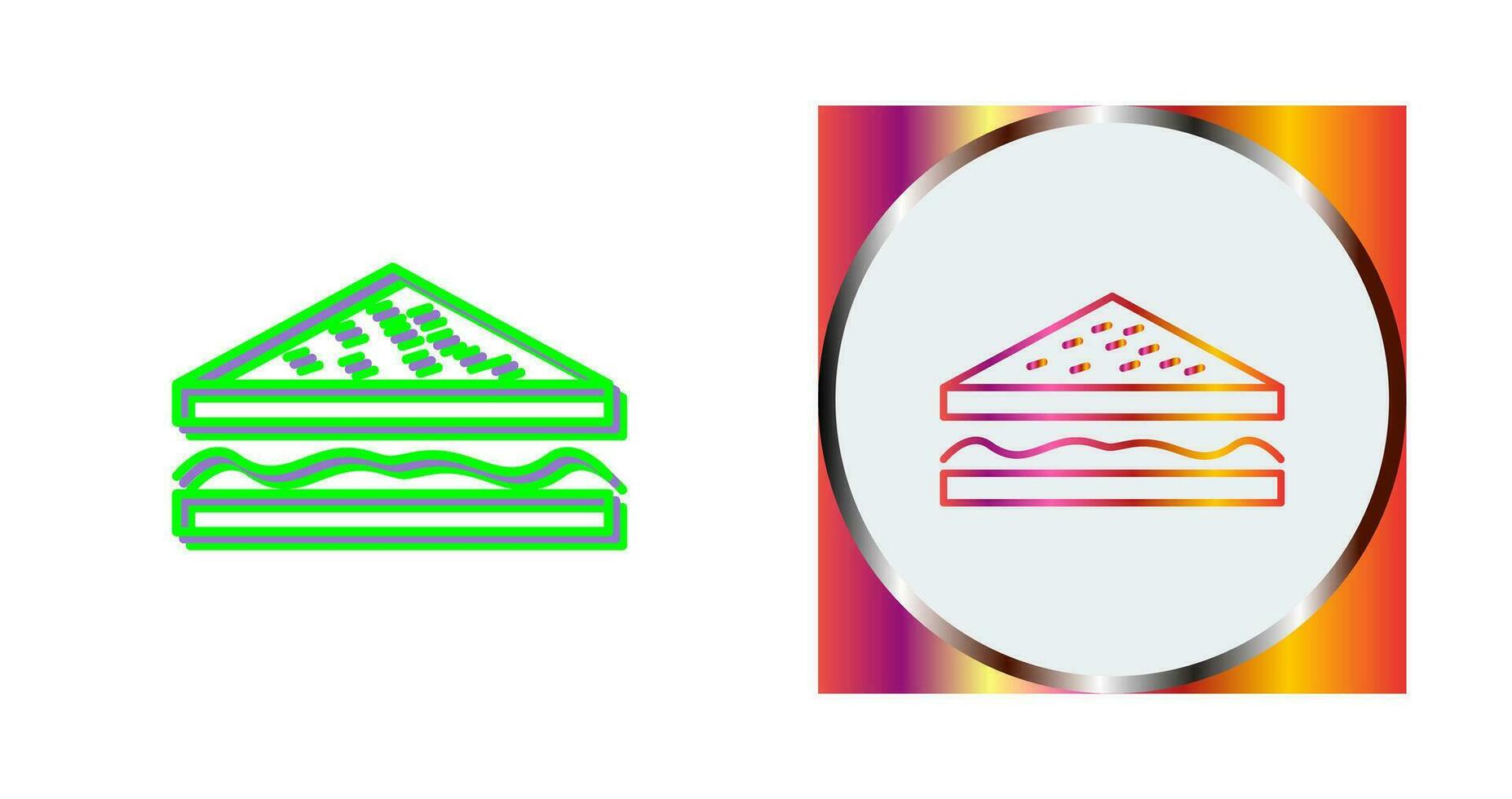 Unique Sandwich Vector Icon