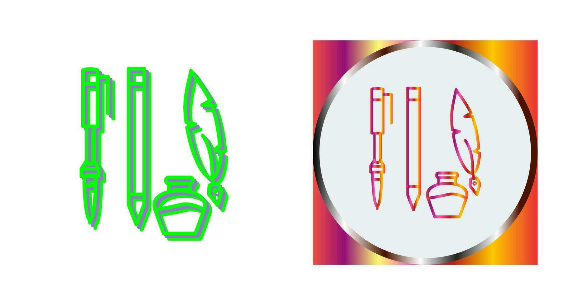 Unique Writing Equipment Vector Icon