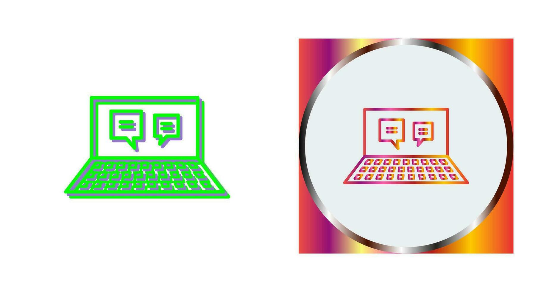 Unique Online Converstaion Vector Icon