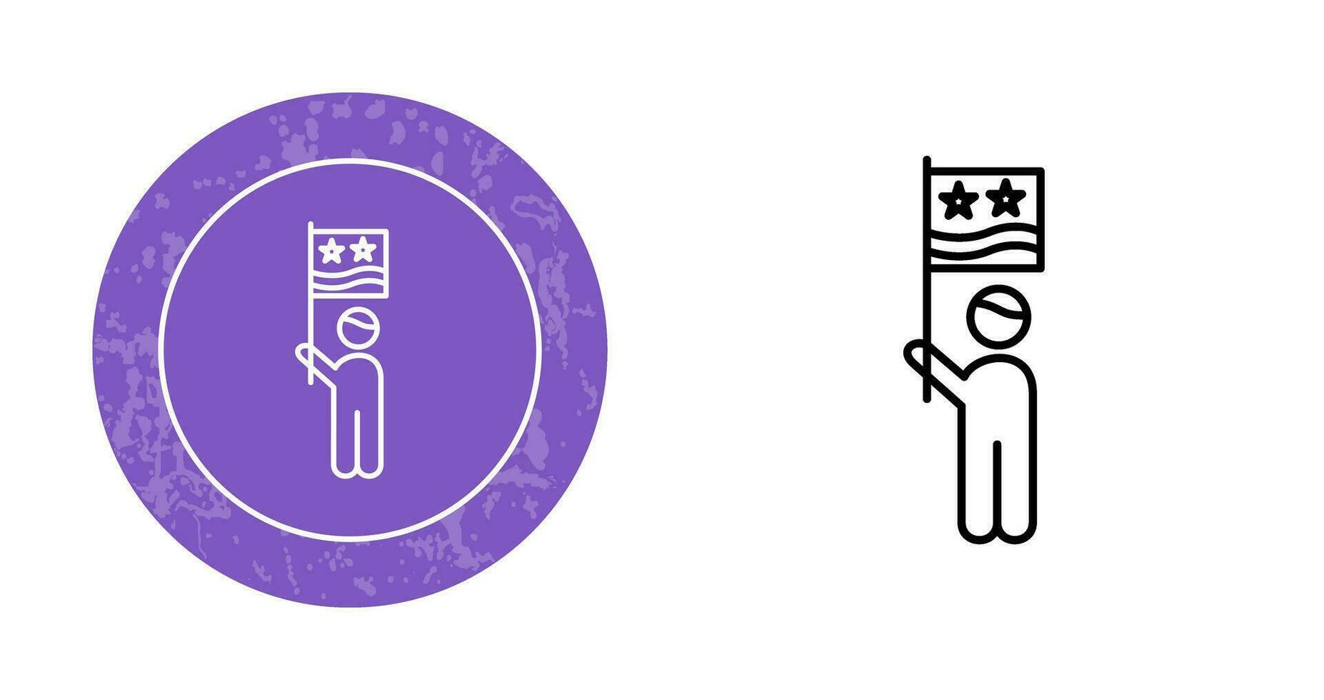 Raising Flag Vector Icon