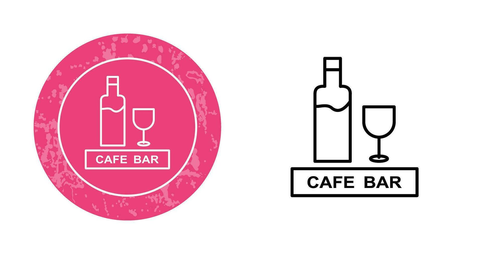 Unique Drinks Cafe Vector Icon