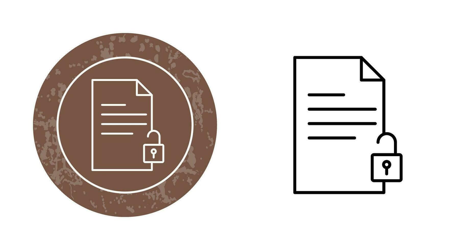 Unlock Documents Vector Icon