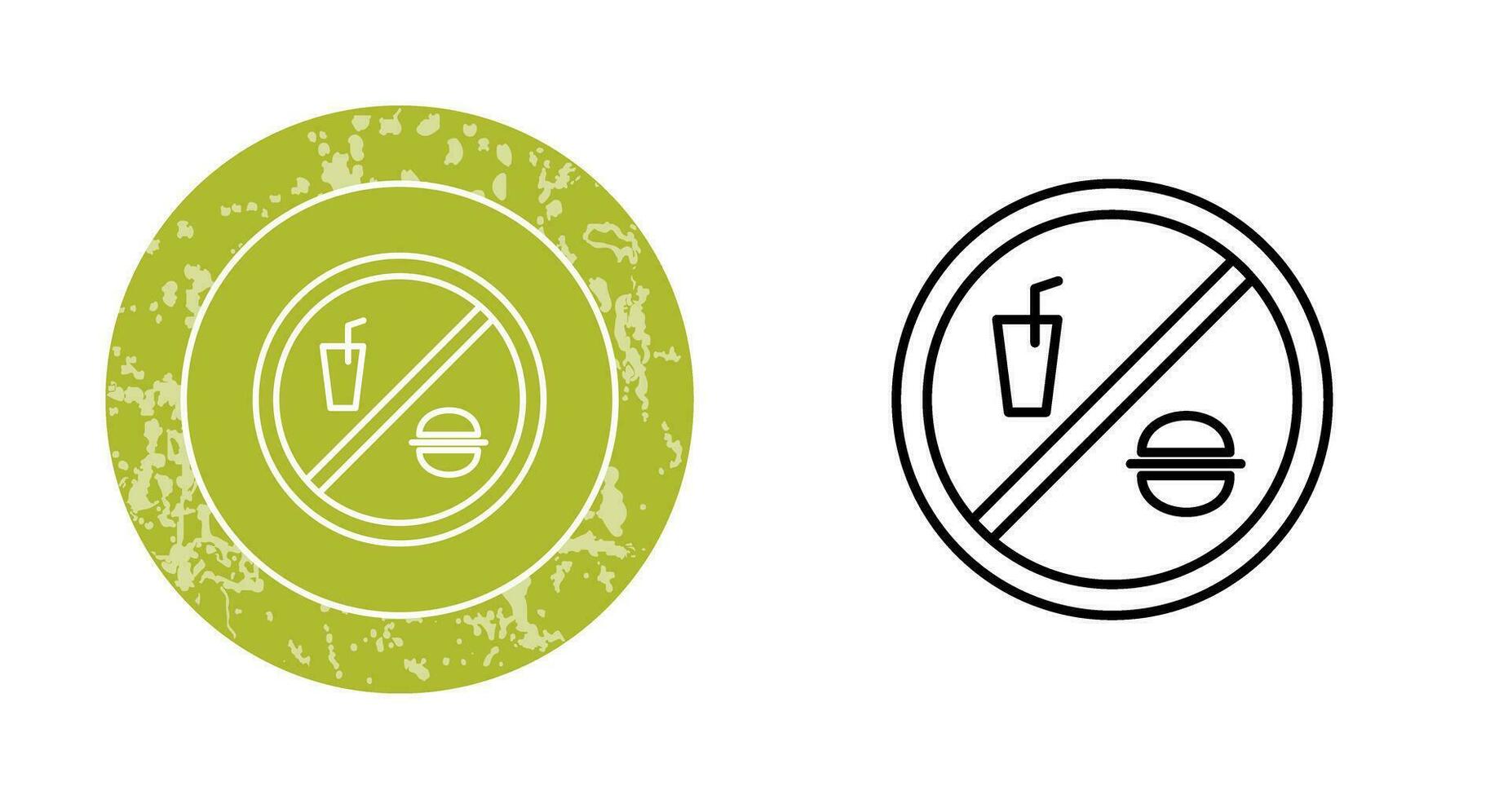 No Food or Drinks Vector Icon