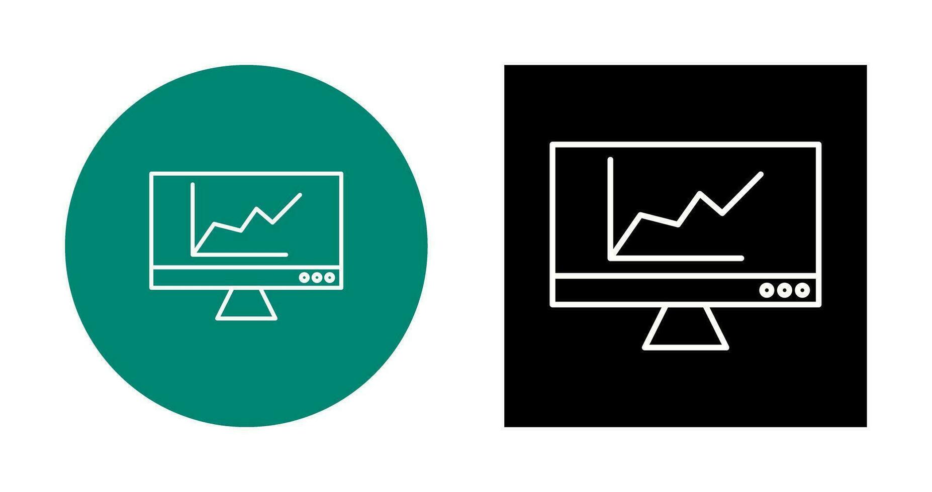 Online Graph Vector Icon