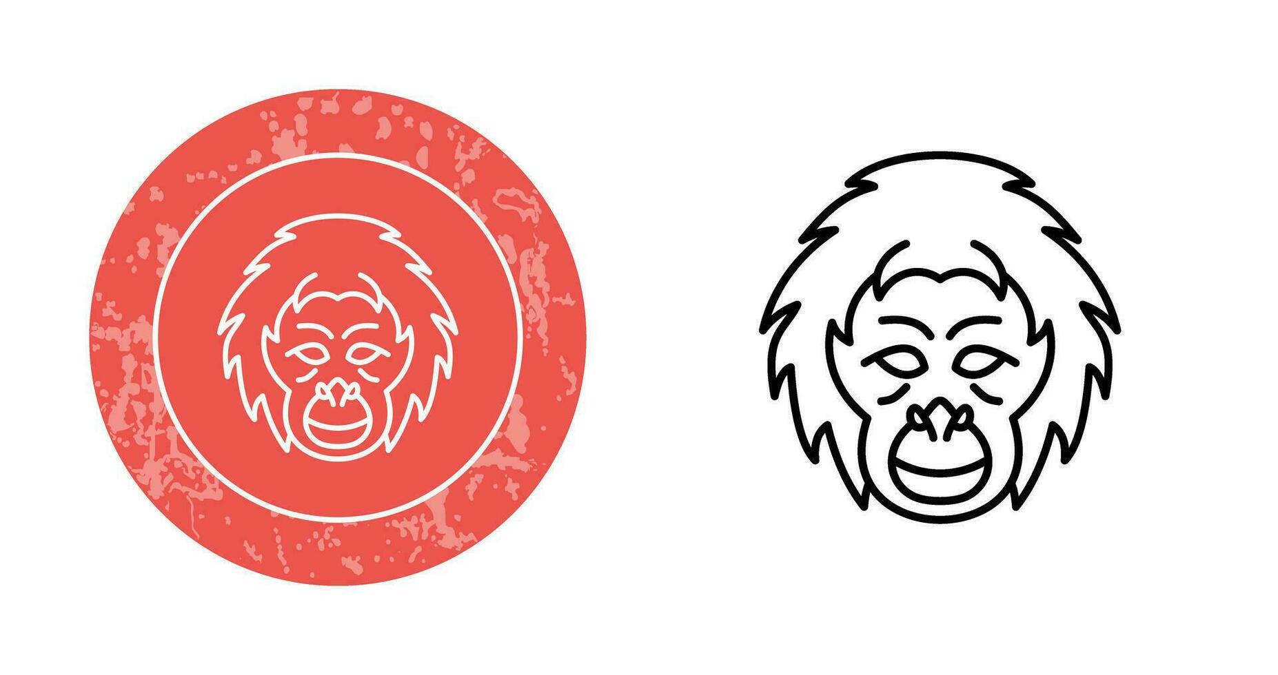 Orangutan Vector Icon