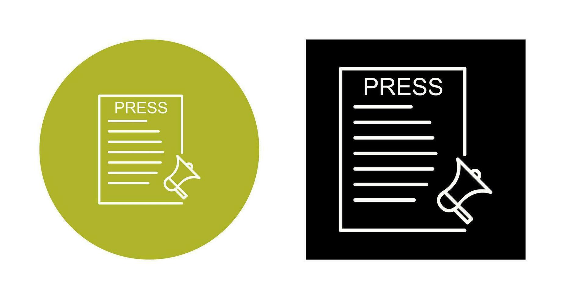 Unique Press Releases Vector Icon