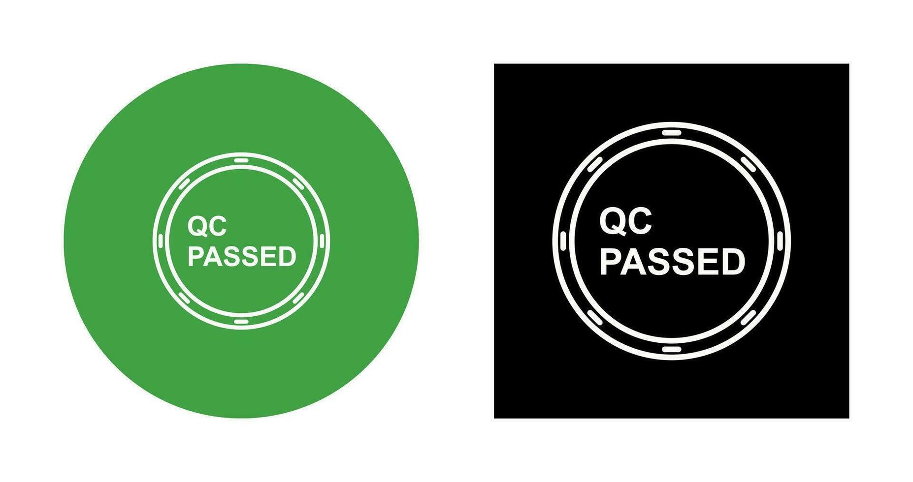 Unique QC Passed Vector Icon