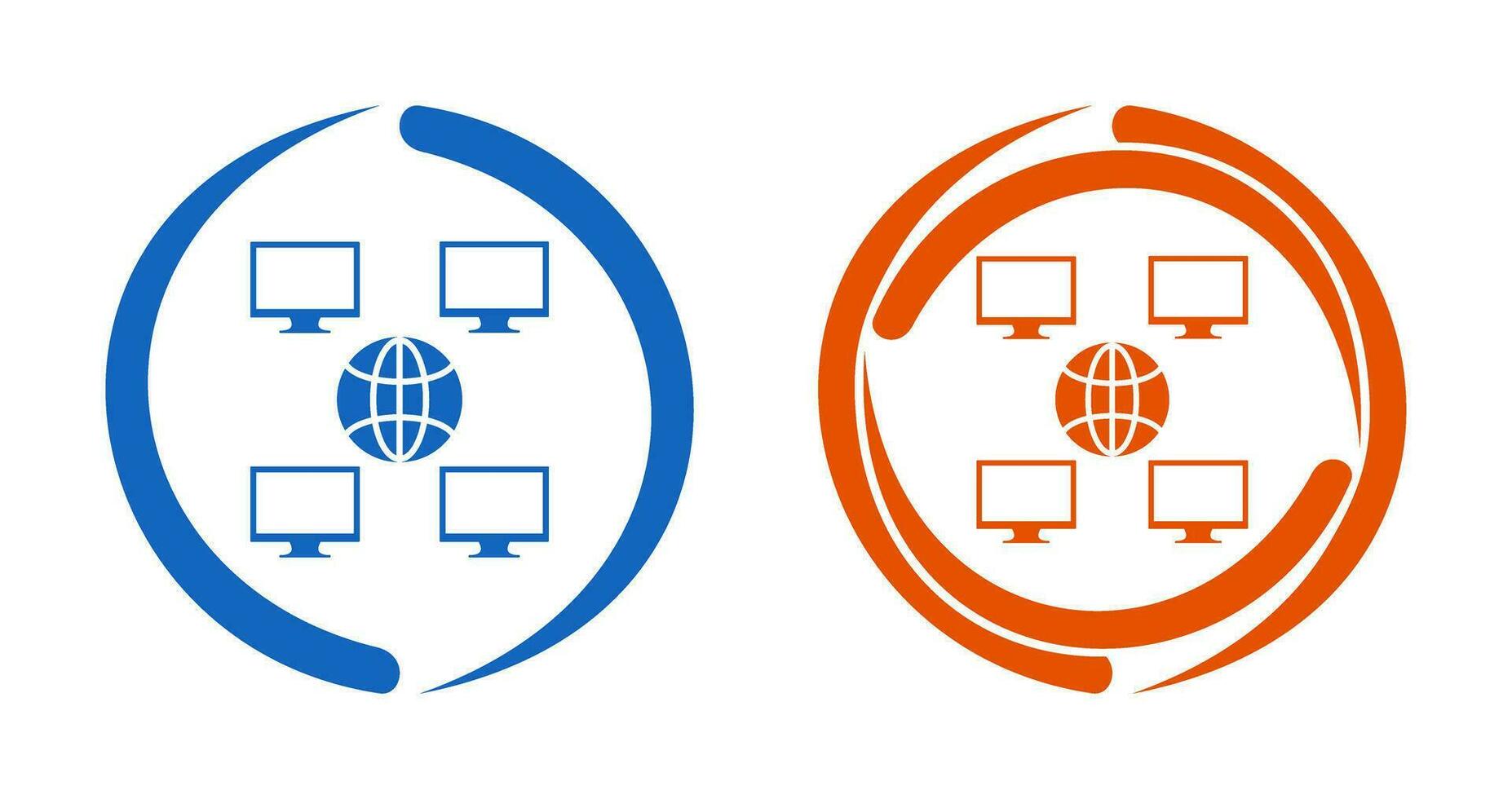 Unique Company Network Vector Icon