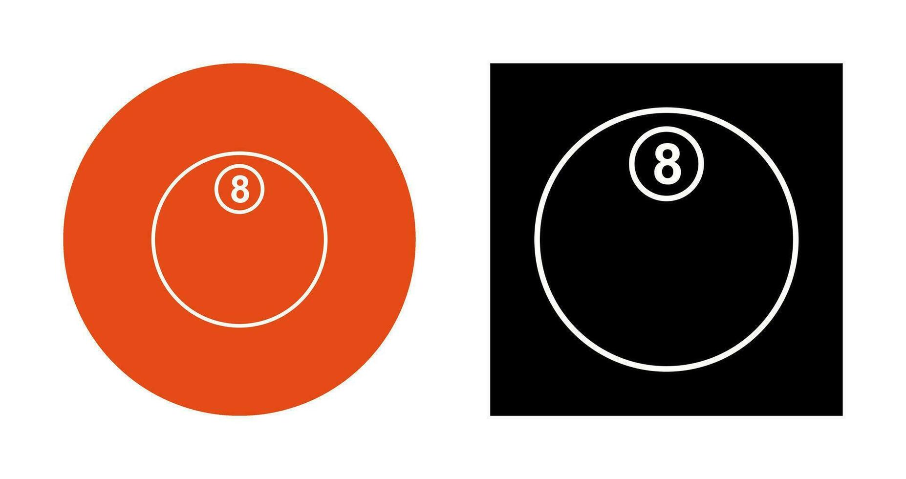 Unique Eight Ball Vector Icon