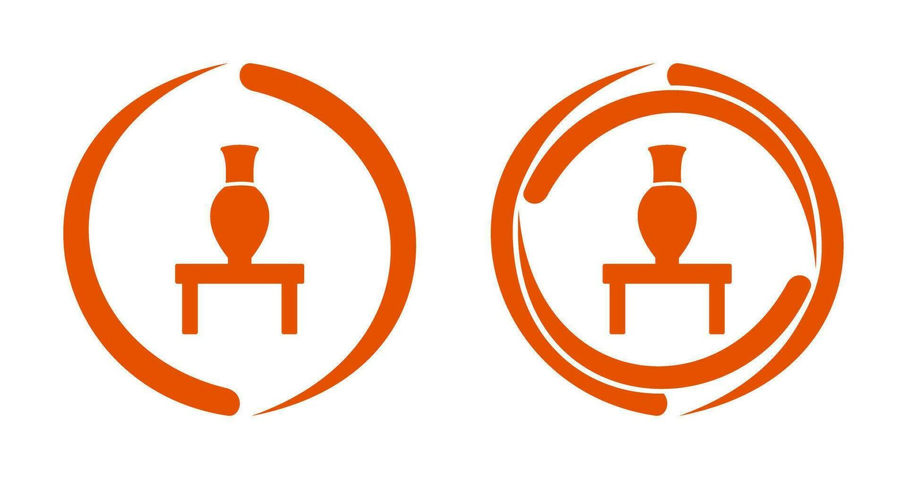 Vase Exhibit Vector Icon