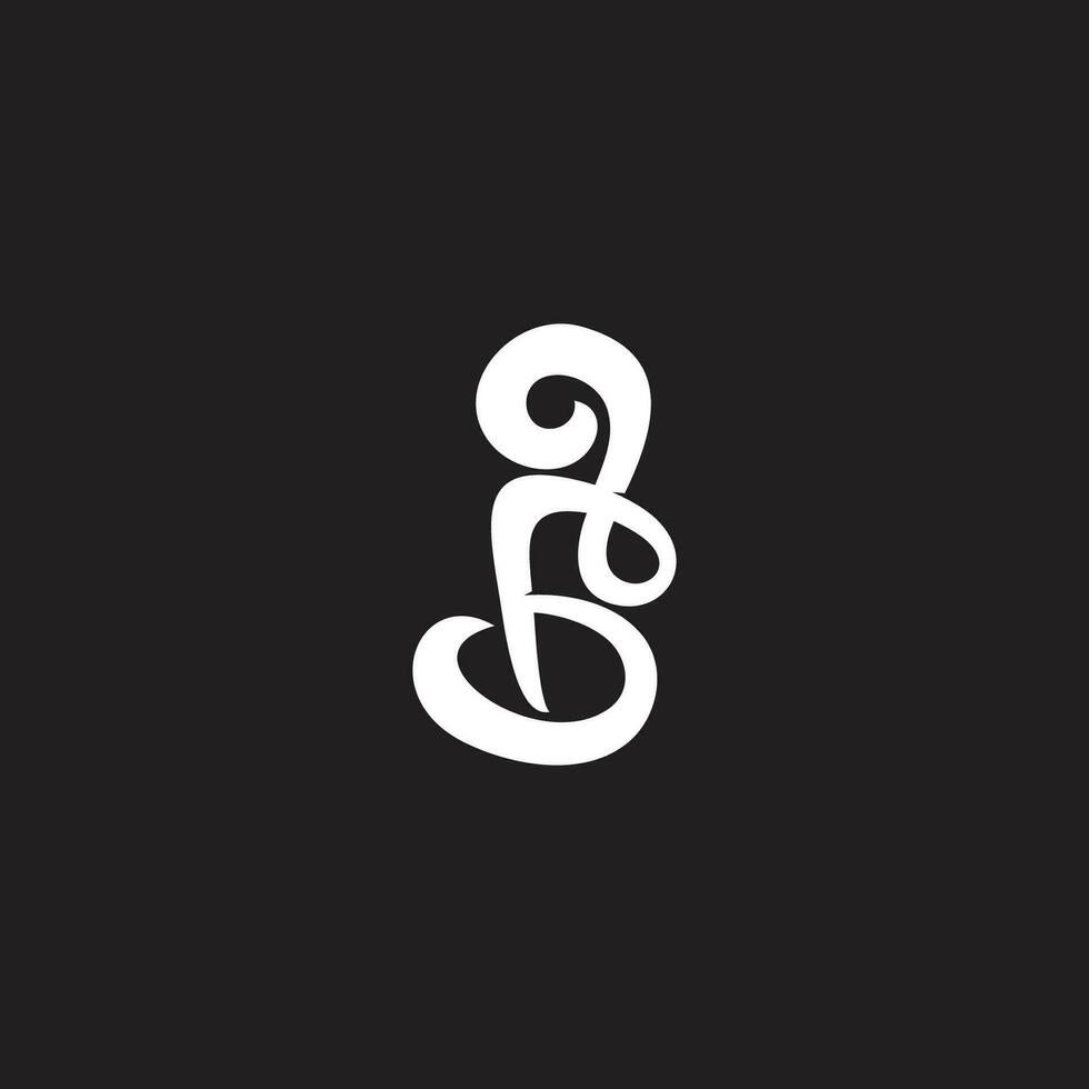 letter b r smoke shape abstract logo vector