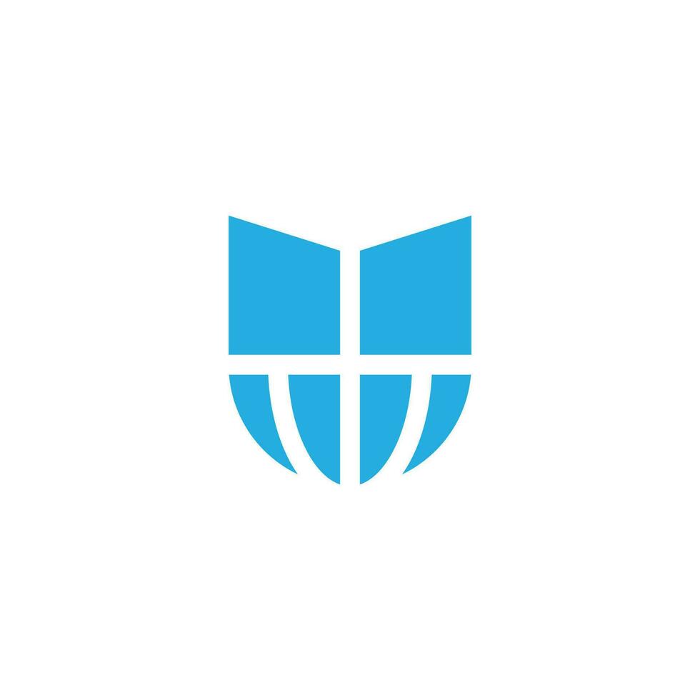 globe window simple geometric logo vector