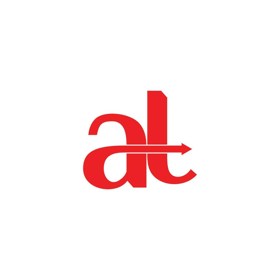 letter ta abstract simple arrow movement logo vector