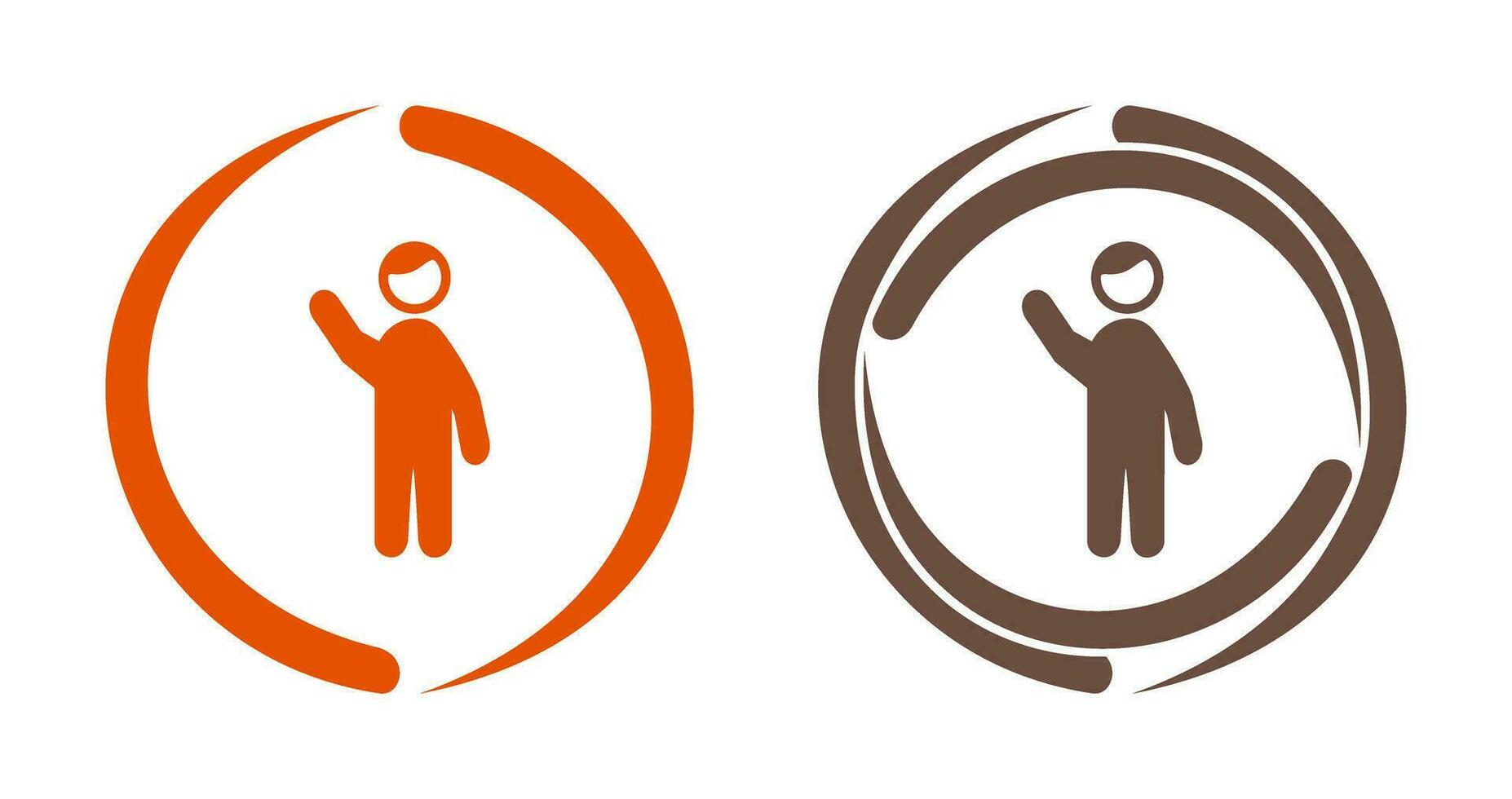 Waving to people Vector Icon