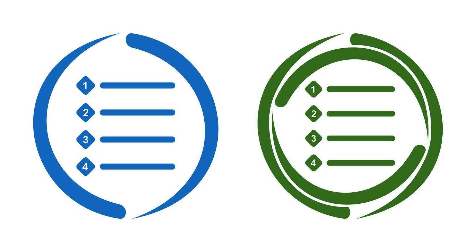 Unique Numbered list Vector Icon
