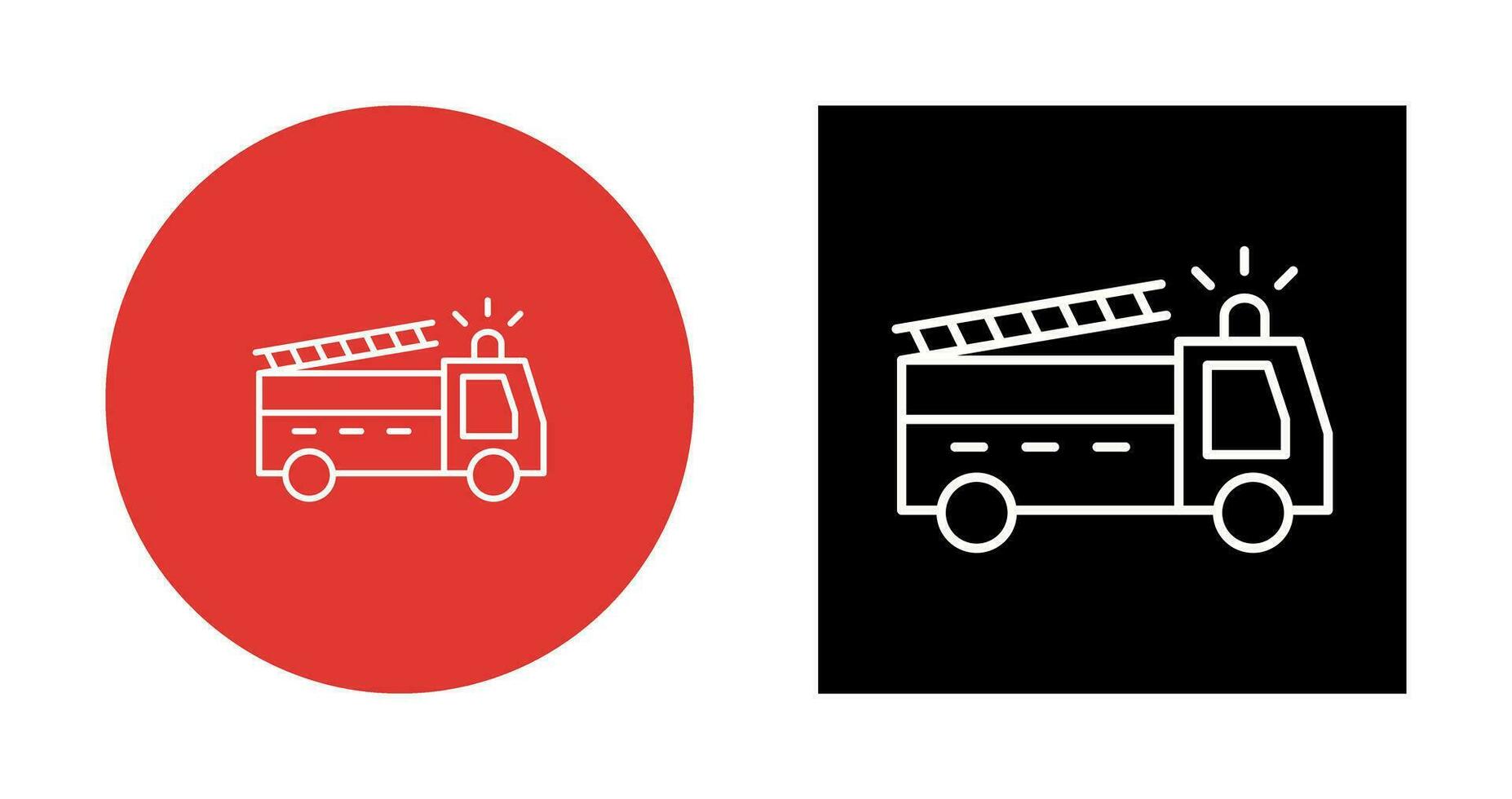 Unique Fire Truck Vector Icon