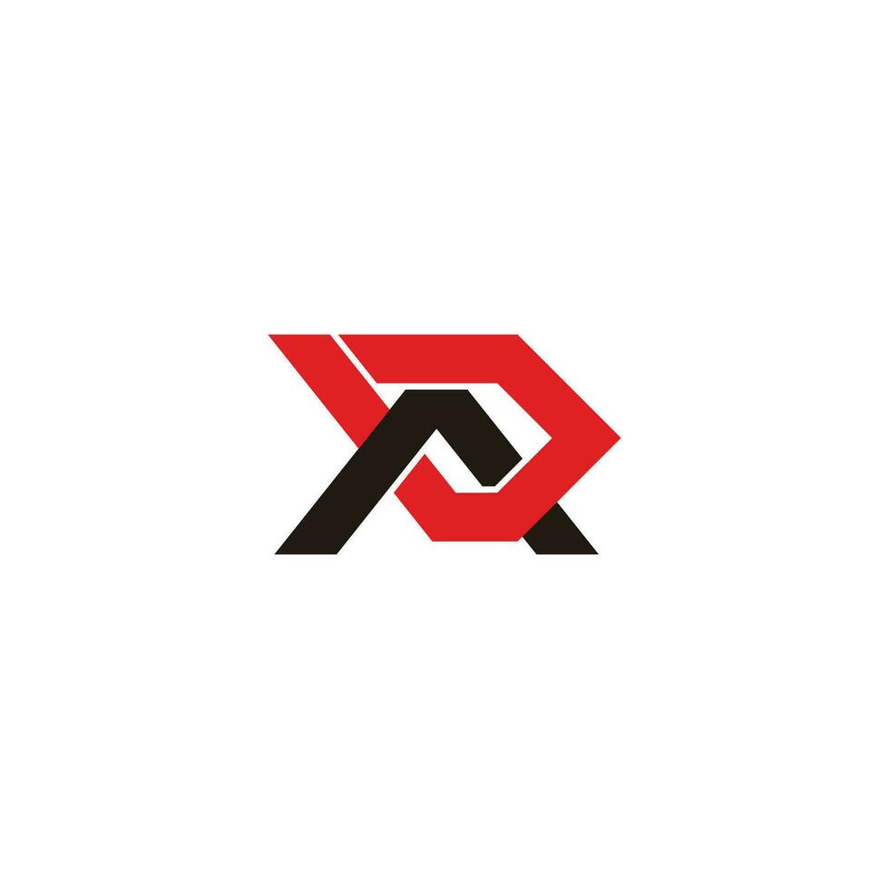 letter d roof home shape abstract logo vector