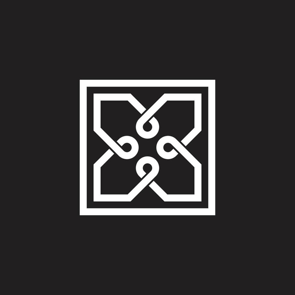 infinity overlapping line wires design symbol logo vector