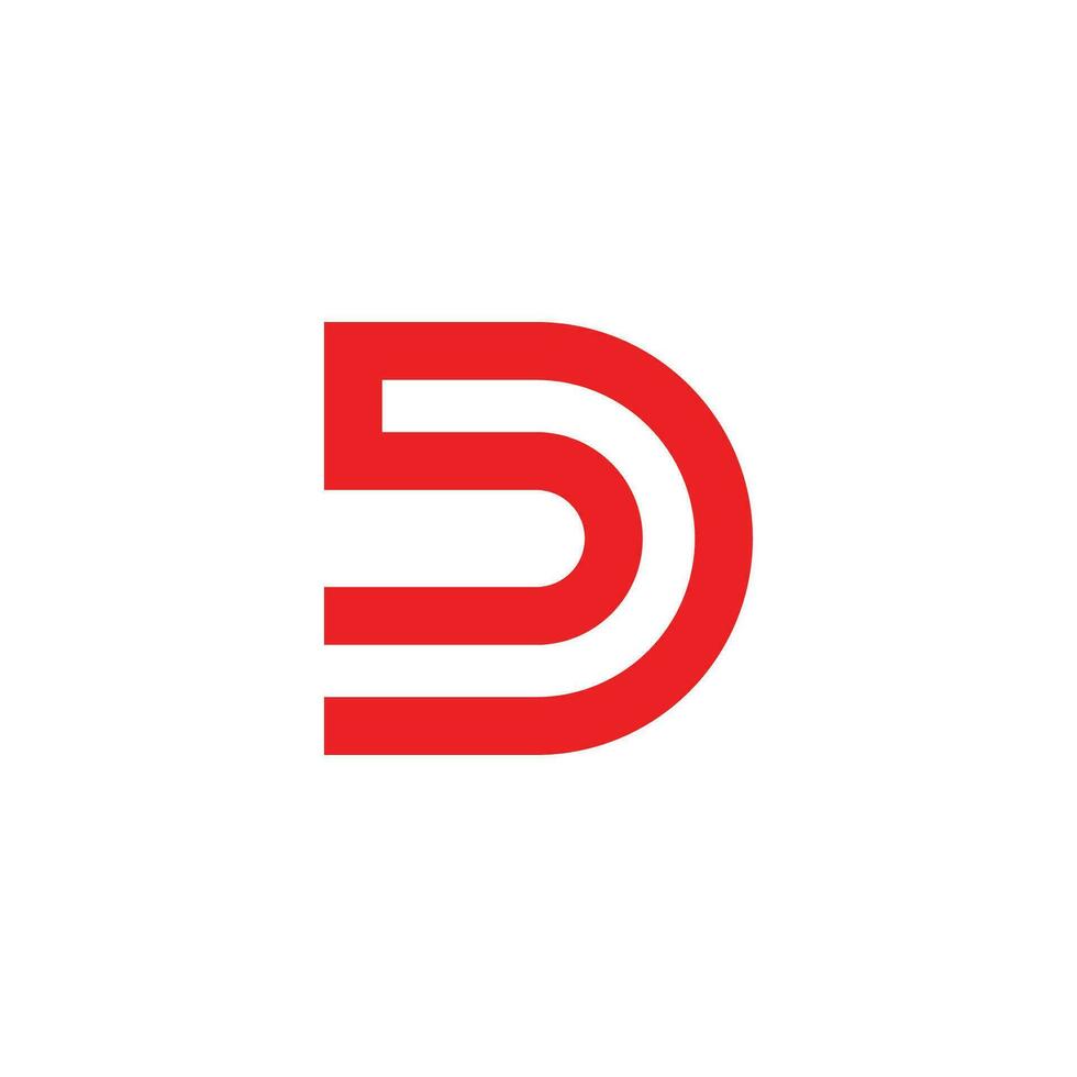 abstract letter sd simple geometric line logo vector