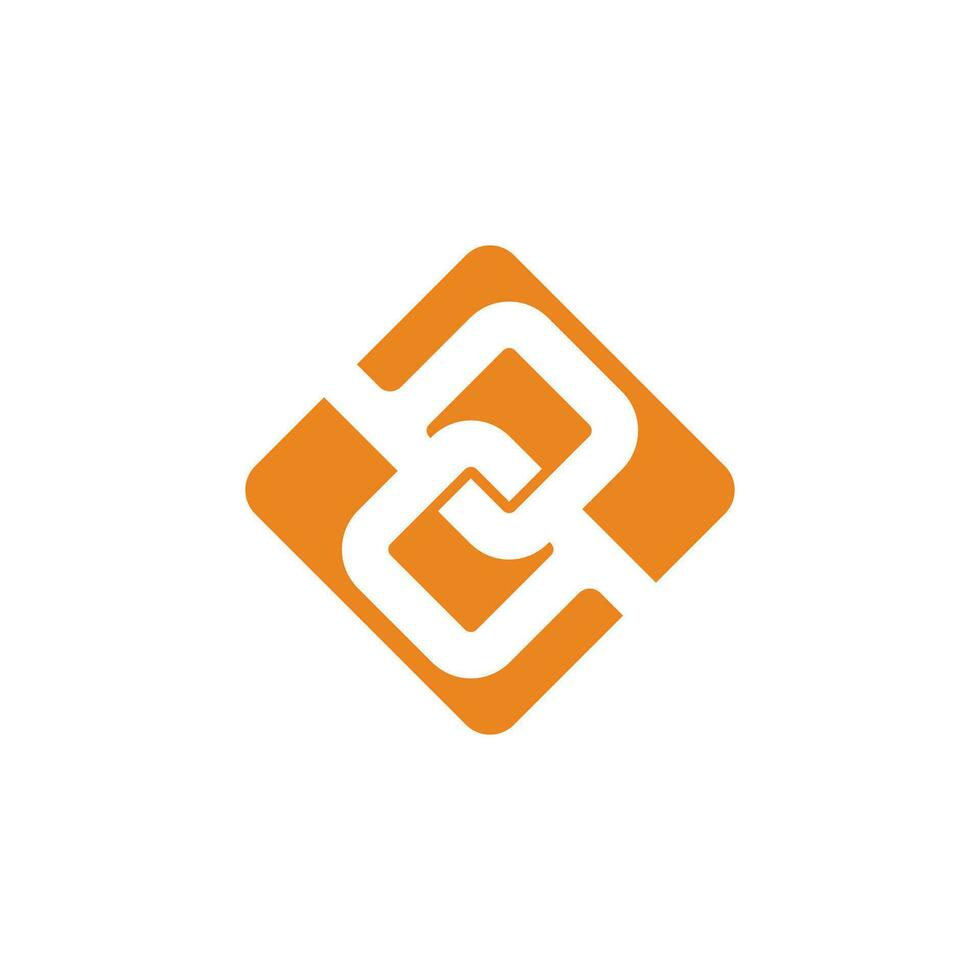 letter qb abstract negative space geometric overlap square logo vector