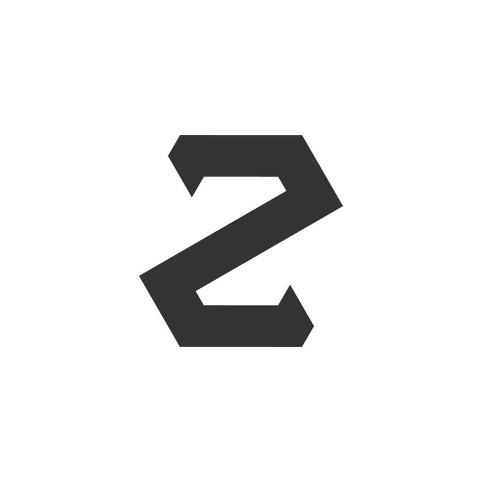 letter z simple geometri line logo vector