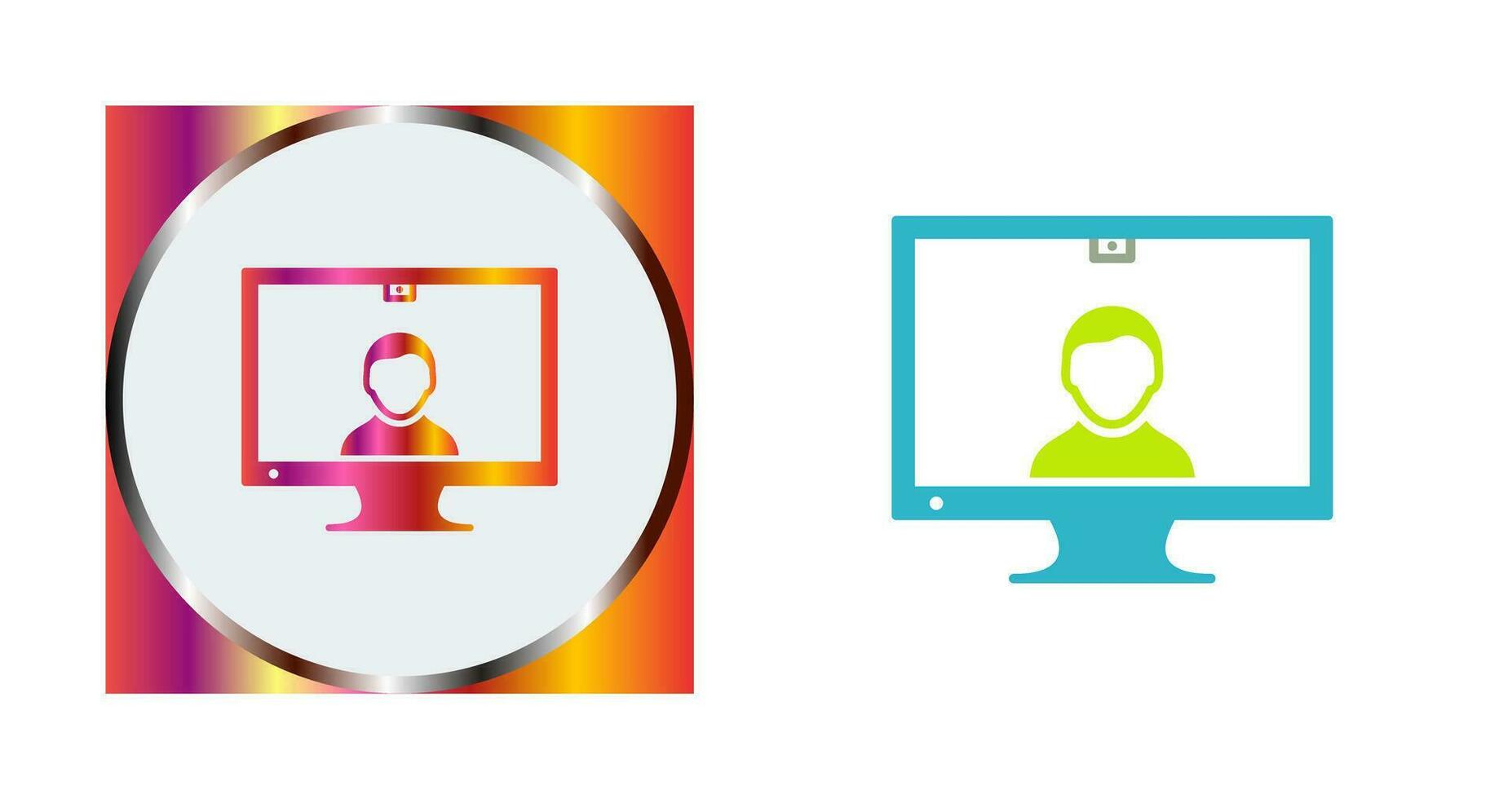 Unique Video Communication Vector Icon