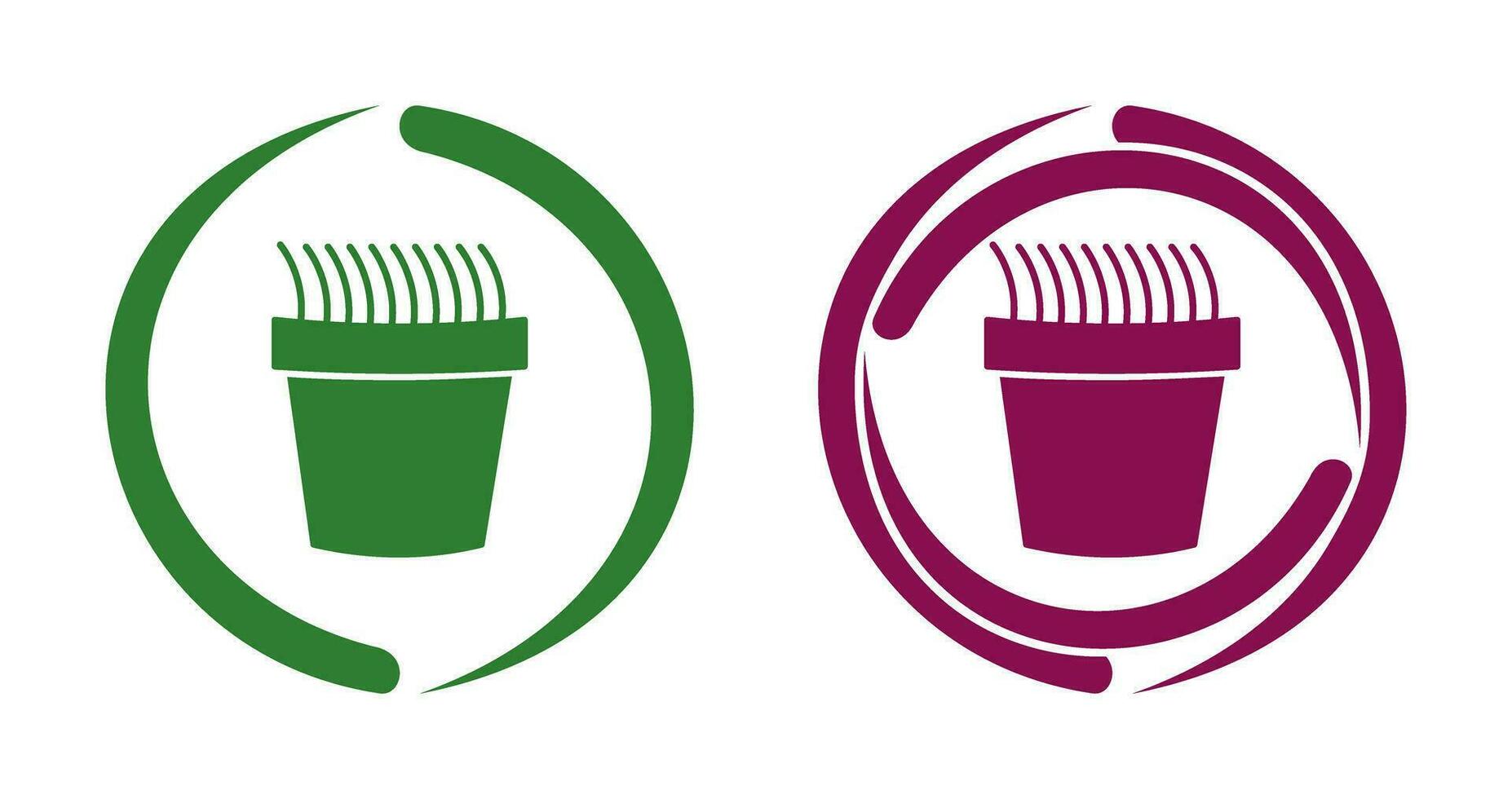 Grass Pot Vector Icon