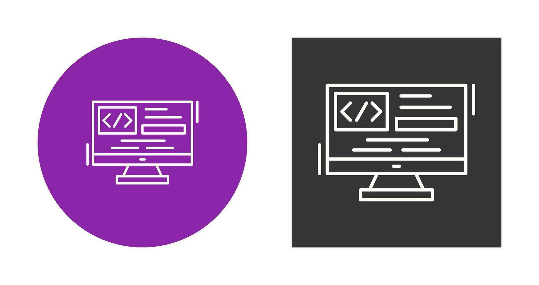 icono de vector de codificación