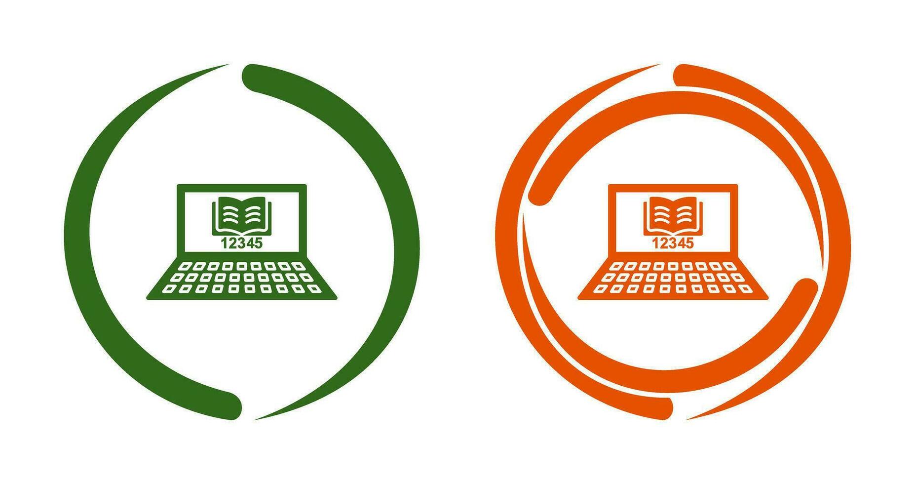 Unique Online Study Vector Icon