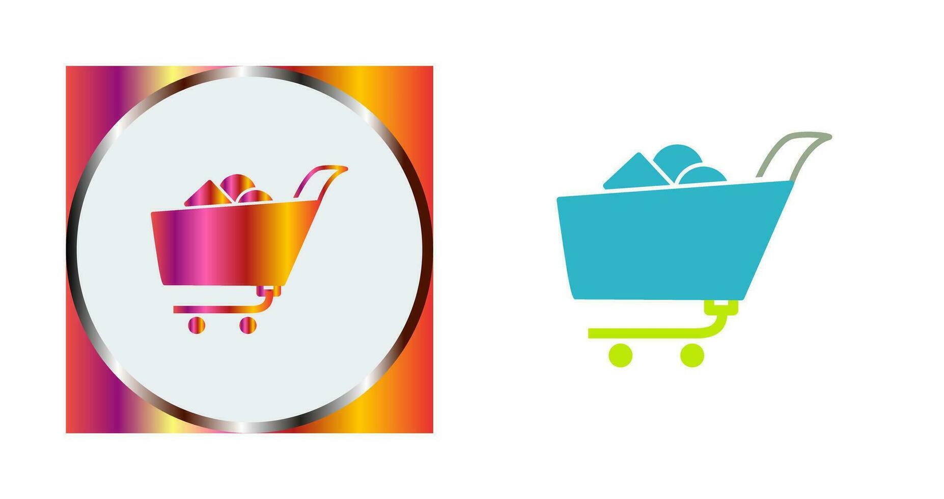 Unique Shopping Cart II Vector Icon