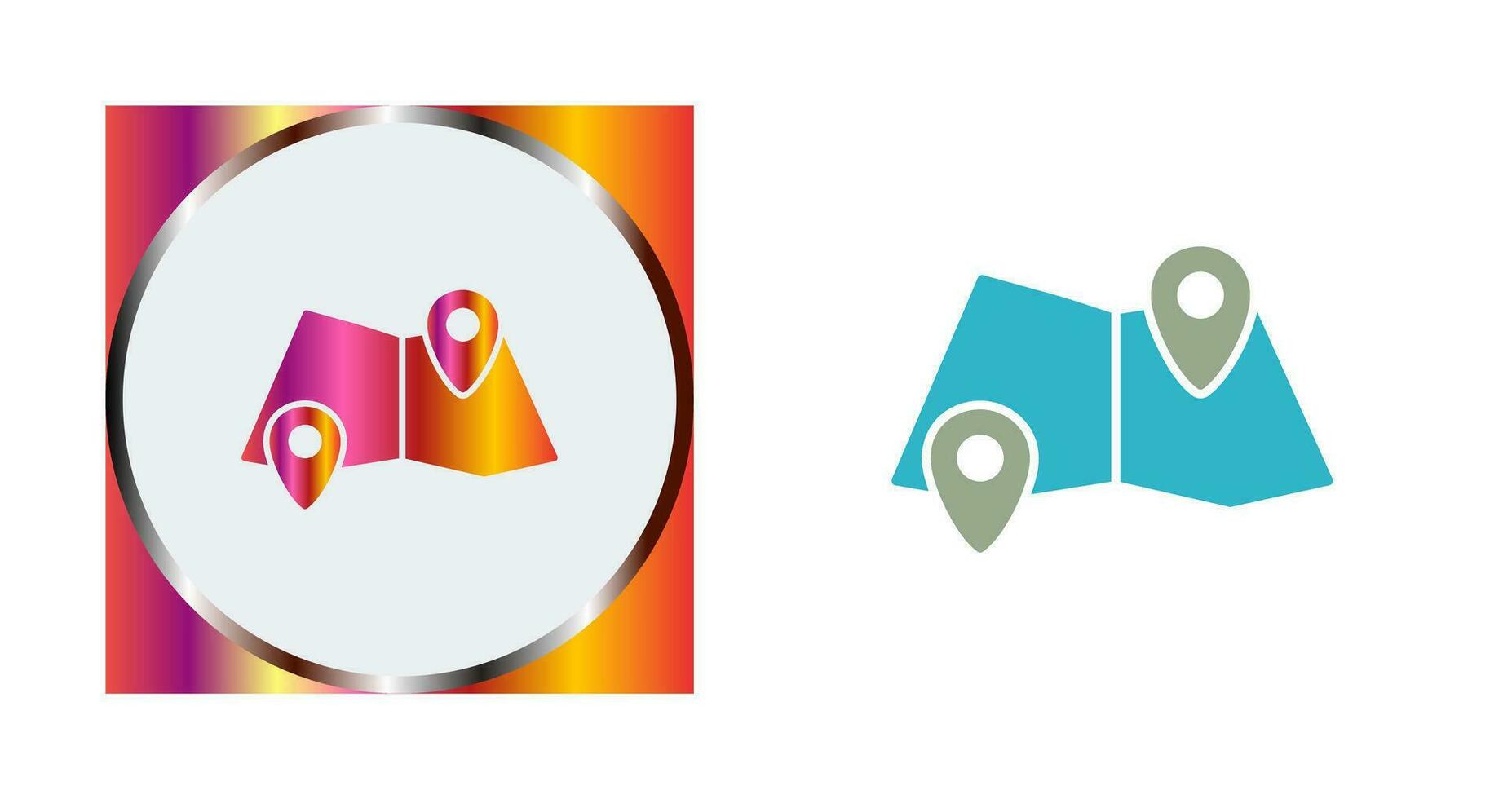 Folded Map Vector Icon