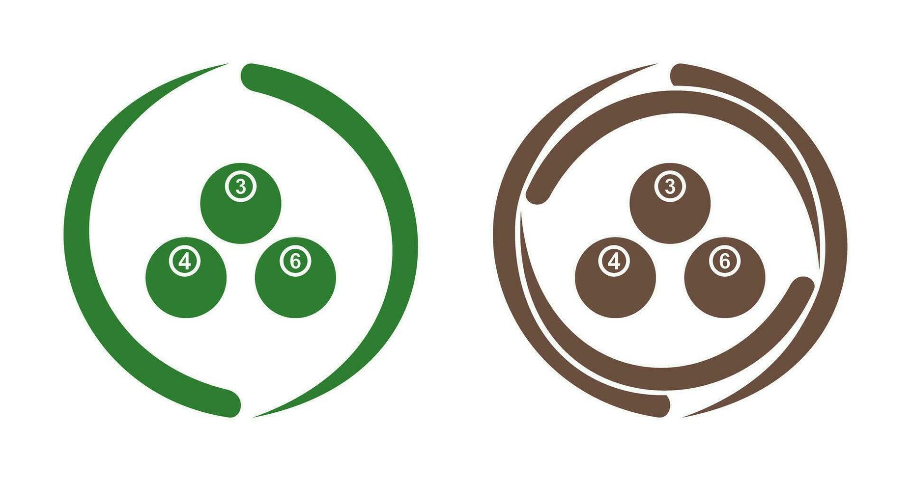 Unique Snooker Balls Vector Icon