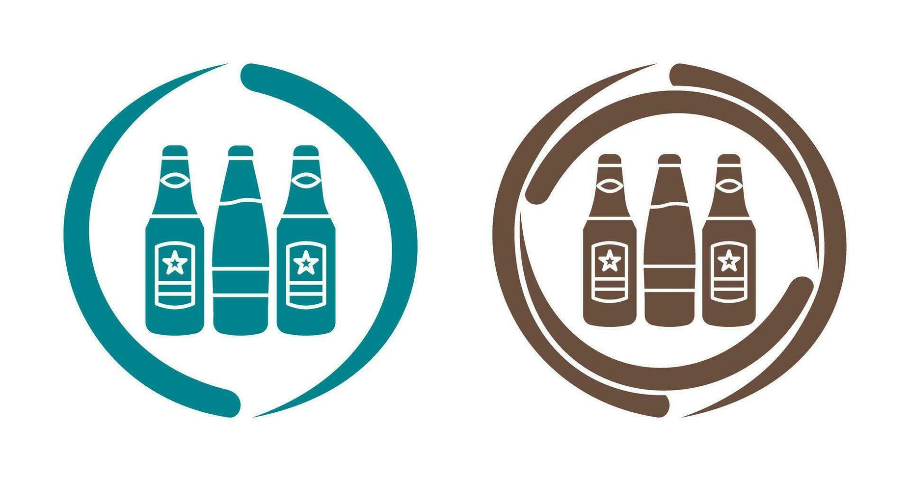 icono de vector de botellas de cerveza