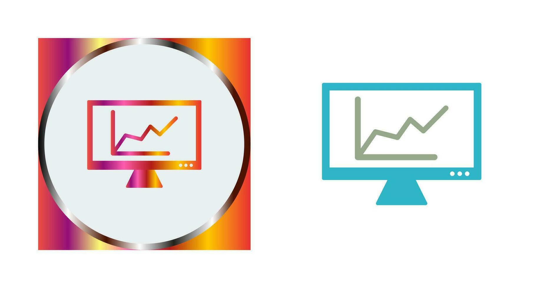 Online Graph Vector Icon