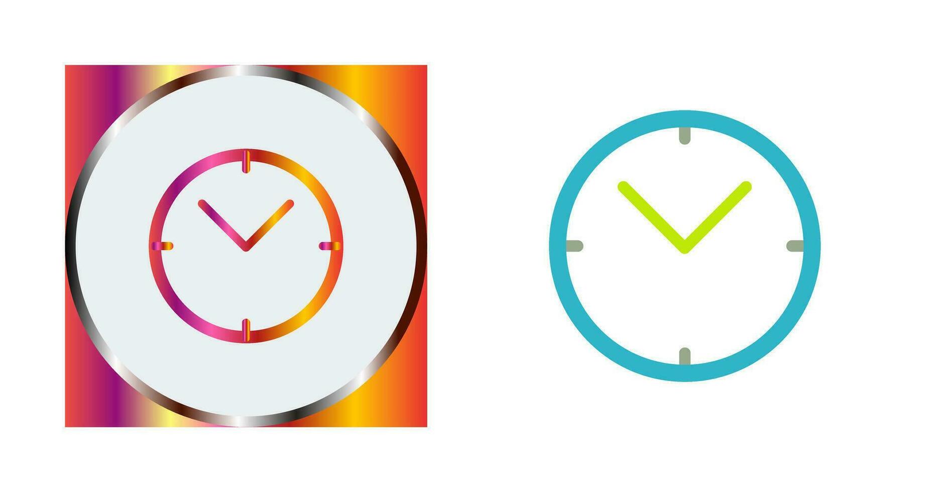 Unique Clock Vector Icon